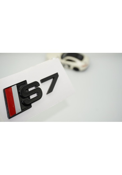Dk Tuning S7 Siyah Gri Kırmızı 3m Bagaj Logo Audi İle Uyumlu