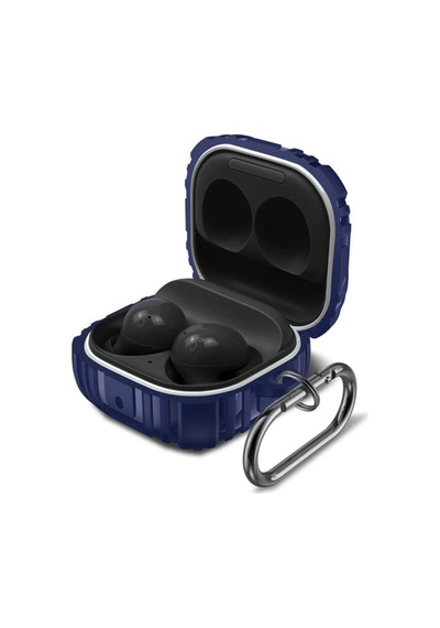 Microsonic Samsung Uyumlu Galaxy Buds Live Kılıf Military Darbe Emici + Askılık Lacivert