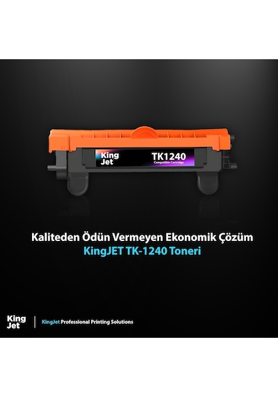 Kingjet Kyocera Uyumlu Tk-1240 4'lü Paket Ecosys Ma2000w, Ma2001w Uyumlu Toner