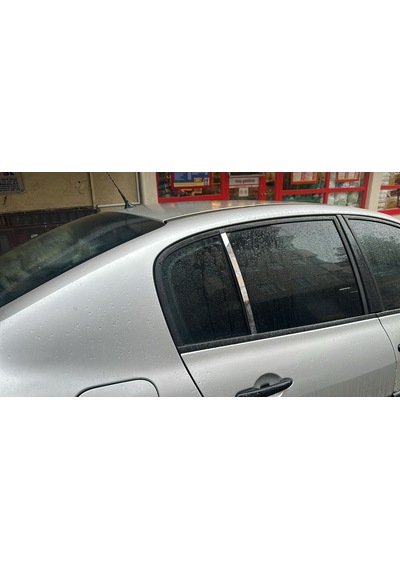 Renault Megane 2 Sedan -hb Uyumlu Kapı Direği Krom Paslanmaz Çelik 2 Parça Cam Direk