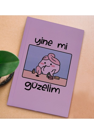 Bk Gift Sert Kapaklı Lila Lastikli Defter , Arkadaşa Hediye, Yeni İş Hediyesi, Doğum Günü Hediyesi-6 Çok Renkli