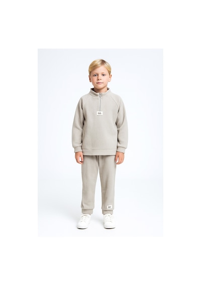 Monox Erkek Çocuk Reglan Kol Fitilli Polar Takım Taş