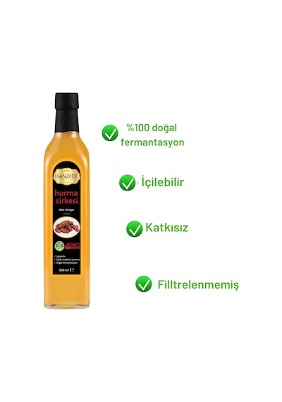Hanzade Bitkisel Hurma Sirkesi 6 x 500 ML