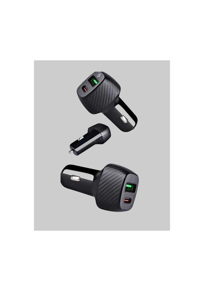 Pd Destekli 38w Araç Şarj Başlığı Type-c + Usb Çift Çıkış Hızlı Şarj Altın