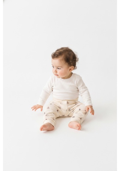 Tiffany Baby & Kids Krooboy Organik Tasarımlı Patiksiz Alt Ekru