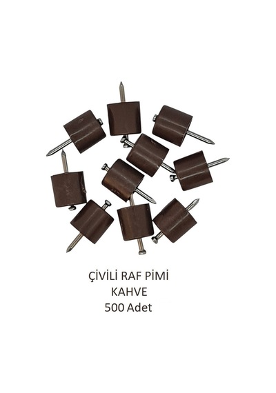 Çivili Raf Pimi Kahve 500 Adet