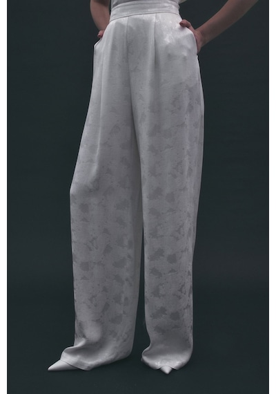 Sateen Camila Pantolon - Ekru-137188 Ekru