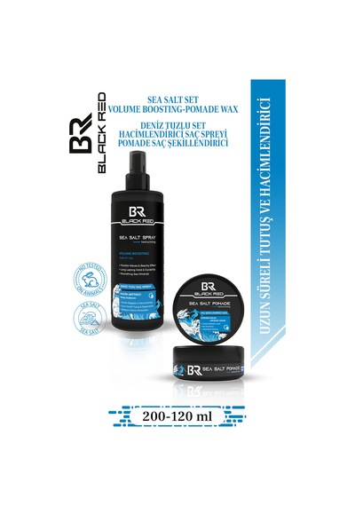 Saç Deniz Tuzu Spreyi - Sea Salt Spray & Sea Salt Pomade Wax Saç - 2'li Set Saçbakım