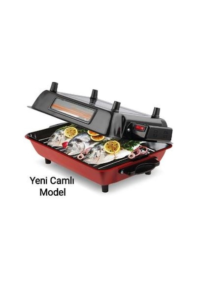İnova IB-320022 1100 W Camlı Elektrikli Izgara Barbekü