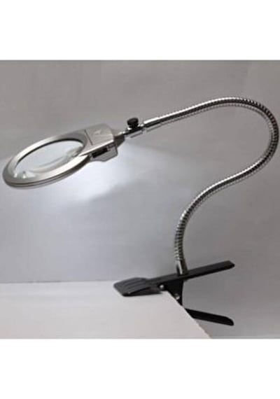 Işıklı Büyüteç Tamirci Büyüteci Çalışma Lambası Lup Mercek 130mm