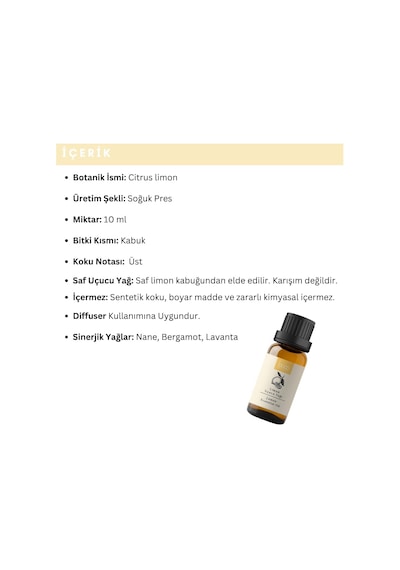 Tr Limon Uçucu Yağı 10 Ml %100 Saf Ve Analizli Citrus Limon Lemon Oil Ferahlatıcı Aromaterapi Diğer