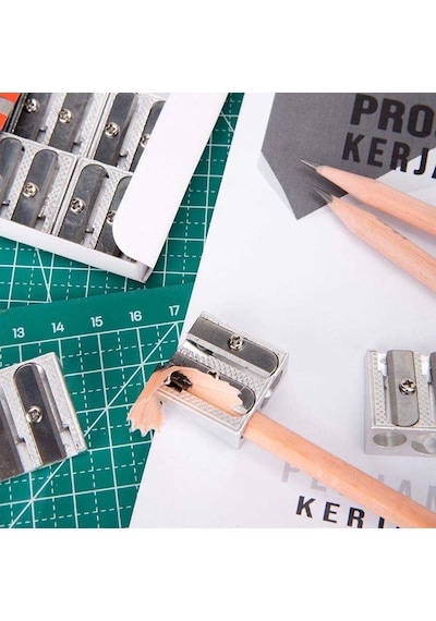 Deli Klasik Metal Çift Ağızlı Kalemtraş 39762