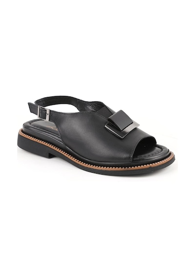 Libero Kadın Sandalet Günlük Hakiki Deri Geniş Bantlı Metal Aksesuarlı Düz Eva Taban L031.26107627 Siyah Libero Kadın Sandalet Günlük Hakiki Deri Geniş Bantlı Metal Aksesuarlı Düz Eva Taban L031.26107627 Siyah