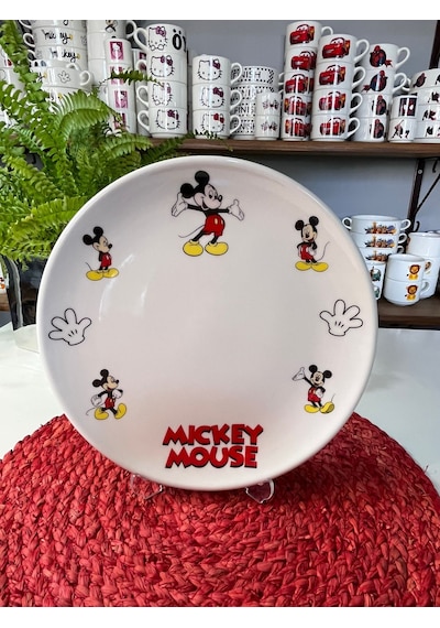 6 Parça Mickey Mouse Model Çocuk Bebek Yemek Takımı Beslenme Seti Çok Renkli