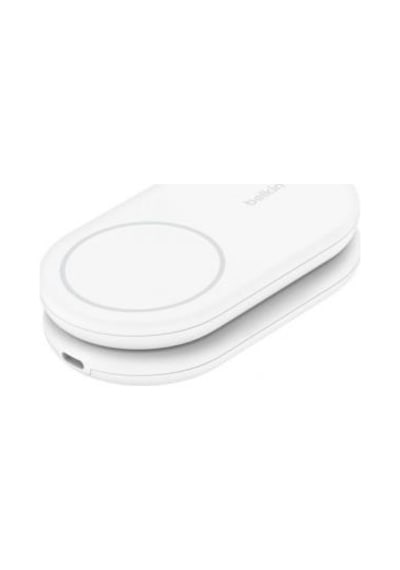 Belkin WIZ028VFWH Qi2 15 W 2 İn1 Manyetik Katlanabilir Kablosuz Şarj Cihazı Beyaz
