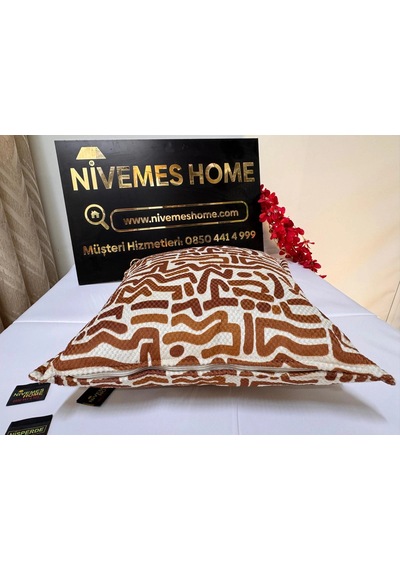 Nivemeshome Lucca Pl06 Yeni Sezon Kırlent Kılıfı Kiremit 45 X 45