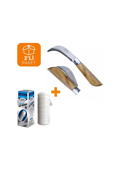 Bayram Ceviz Aşısı Bıçağı 22 Cm No:3 + Aşı Bandı 40 Metre 2'Li P N11.102