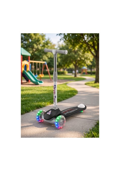 Gtpro Çocuk Scooter Katlanabilir 3+yaş 3tekerli Led Işıklı 50kğ Kapasite Siyah