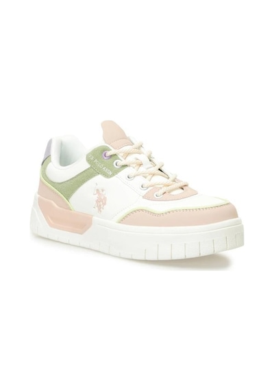 U.s. Polo Assn. Candy 5fx 101946942 Kadın Sneaker Ayakkabı Bej Beyaz Yeşil 36-40 Bej