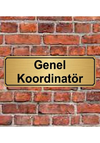 10X20 Cm Genel Koordinatör Yazılı Metal Yönlendirme Levhası