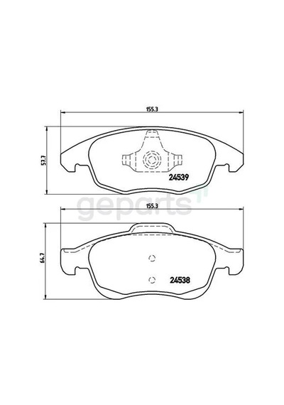Ön Fren Balatası Peugeot Partner 2008-2011 P5008 2009-2017 Citroen Berlıngo 2008 C4 Picasso 2006-2015 Ds4 2011-2018 D S5 2015-2018 283mm 43742777