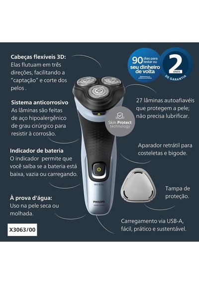 Philips X3063/00 Shaver Islak Kuru Traş Maki Nesi
