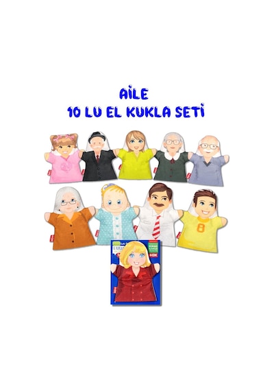 10  Parça  Tox  Aile  Bireyleri  El  Kukla  Set  .  Eğitici  Oyuncak