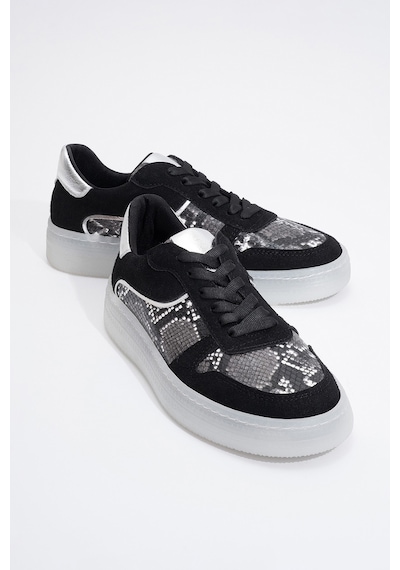 Luvishoes Luvi Shoes Montero Siyah Desenli Kadın Spor Ayakkabı Siyah