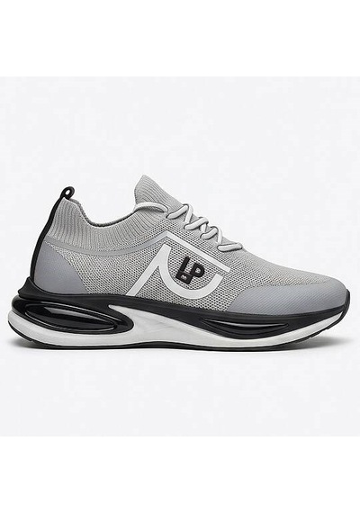 Daytex 1112 Erkek Siyah Triko Knit İthal Taban Sneaker Gri