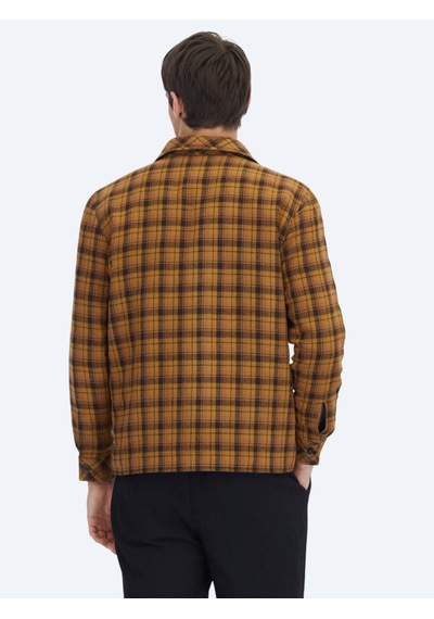 Kip Kahverengi Regular Fit Kapüşonlu Casual Dokuma Mont Kahverengi