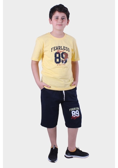 Fyk Kids Erkek Çocuk Alt-üst Kapri-tişört Takım Sarı