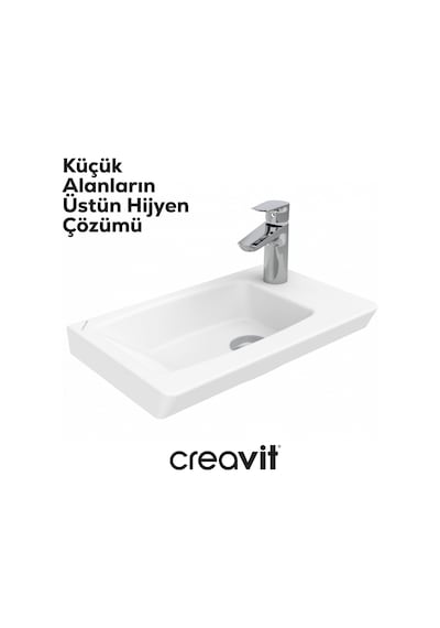 Creavit Memory Etajerli Lavabo 45 Cm Beyaz Beyaz My045-00cb00e-0000