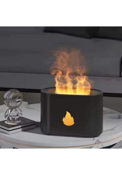 200ml Alev Efektli Hava Nemlendirici, Sessiz Ultrasonik Usb Aromaterapi Difüzör Ev Ofis Kullanımı