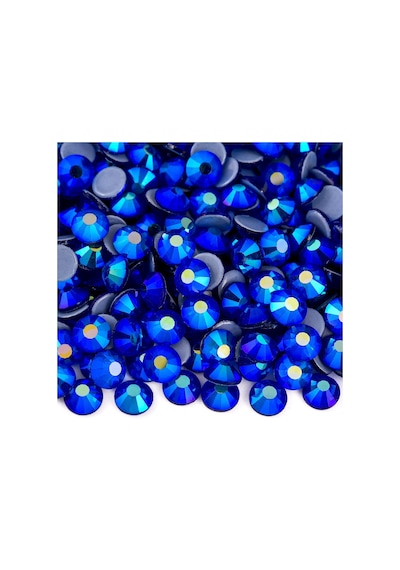 Gymo Premium Kalite Altı Düz Ütü İle Yapışan Hotfix Kristal Taş Ss16 3.8-4mm Sapphire Ab 720 Adet