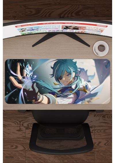 Kaeya Genshin Impact Anime Oyuncu V2 - 70x30 Xl Gaming Mouse Pad Fare Altlığı
