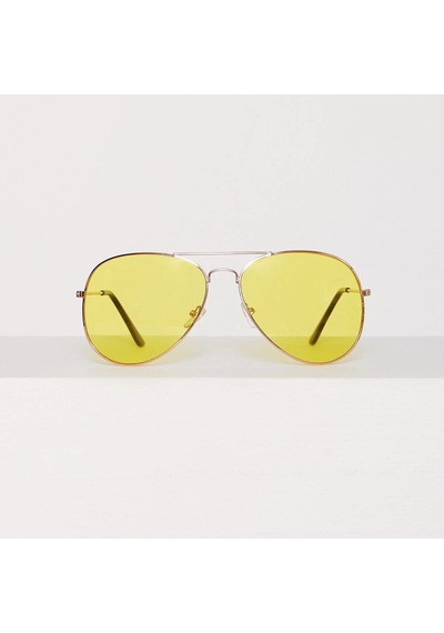 Alfa Aksesuar 03 Unisex Gold Metal Çerçeveli Damla Gözlük Kutulu