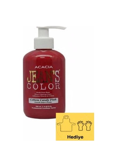 Jeans Color Pamuk Şekeri Pembe Balyaj Şaç Boyası + Boya Önlüğü Ve Eldiveni Hediye