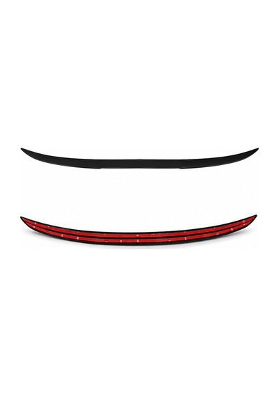 Mega Oto Market Universal Piano Black Bagaj Üstü Spoiler Çıtası 122 Cm Çift Taraflı Bantlı Esnek Tasarım