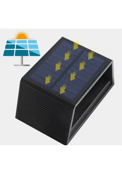 Güneş Enerjili Çift Yönlü Duvar Lambası - Bahçe Ve Dış Mekan Aydınlatması Standart