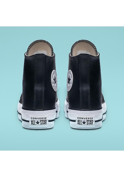 Converse Chuck Taylor All Star Leather Platform Kadın Günlük Ayak Siyah