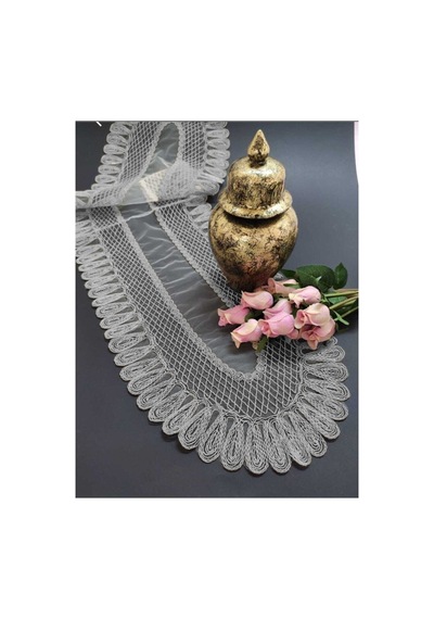 Kadife Detaylı Runner, Çeyizilk Tek Runner 120x30cm Diğer
