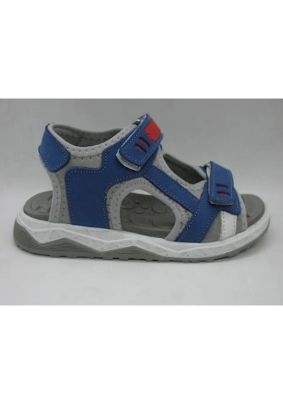 Toddler 490 Mavi Doğal Deri Anatomik Taban Çocuk Sandalet 30-35 Mavi