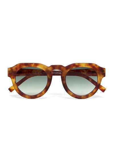 Okkia Zeno Round Unisex Güneş Gözlüğüsahara Havana / Lens: Yeşil Açık Kahverengi