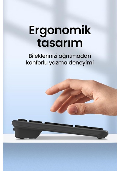Mk250 Elegance Combo Sessiz 2.4ghz Kablosuz Türkçe Q Klavye Mouse Seti Grafit Gri Optik