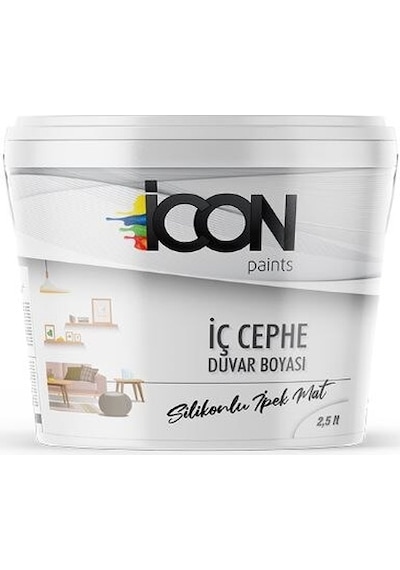 Icon Silikonlu Ipek Mat Iç Cephe Boyası 2,5 Lt. Icon Silikonlu Ipek Mat Iç Cephe Boyası 2,5 Lt.
