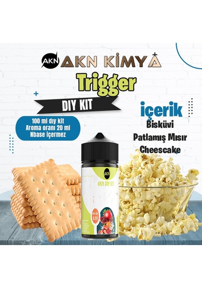 Trigger Dıy Kit Bisküvi Patlamış Mısır Gıda Aroması %20 Oranda Aroma İçerir Hazır Değildir 100 Ml
