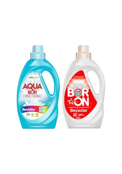 Aquabor Doğal Mineralli Renkliler İçin 33 Yıkama+ Boron Sıvı Beyazlar İçin 26 Yıkama Tm 67487065