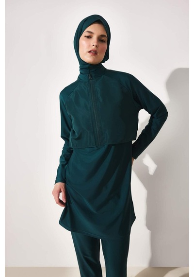 Defacto Regular Fıt 5li Koyu Yeşil Burkini Mayo G8897ax26smgn756 Yeşil-gn756