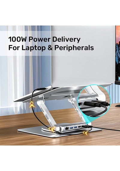 Unıtek 360d Metal 15.6 Notebook Stand Ve 5' I 1 Arada Dockıng Statıon D1109b