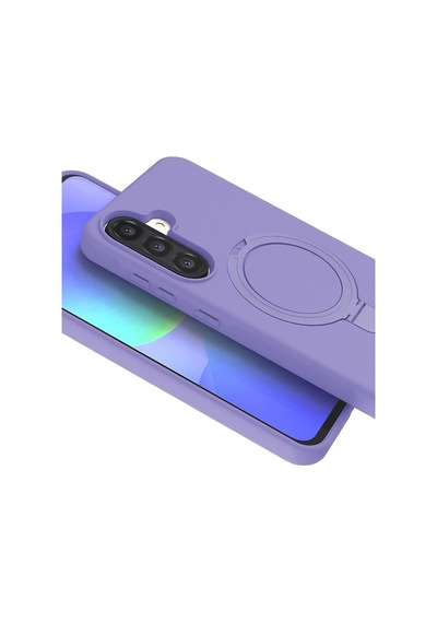 Samsung Galaxy A56 Regal Magsafe Standlı Kapak - Lila Evimdeyokyok